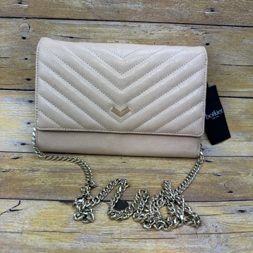 NWT Botkier Soho Quilted Leather Crossbody Bag Pink Wallet Chain Strap $160⁠